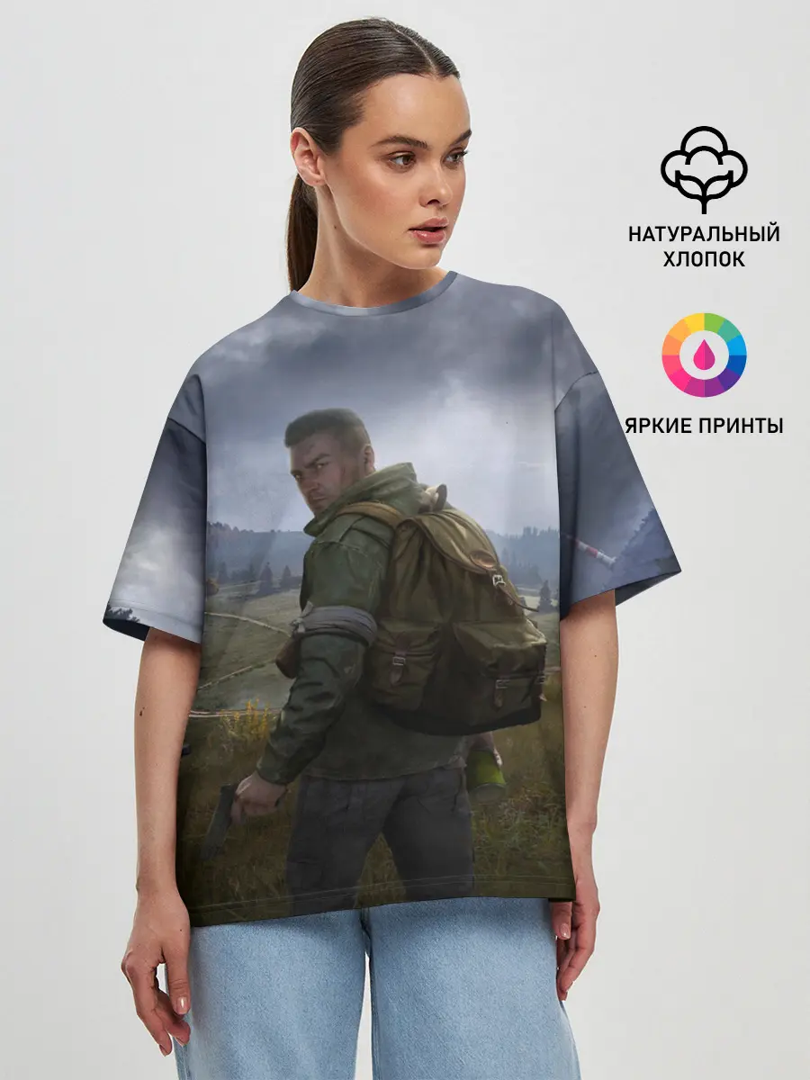 Женская футболка оверсайз / DAYZ POSTER | ДЕЙЗИ ПОСТЕР