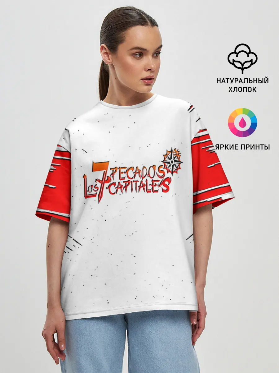 Женская футболка оверсайз / Nanatsu no Taizai lines