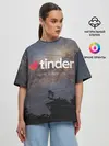 Женская футболка оверсайз / Tinder Find Love | Тиндер