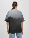 Женская футболка оверсайз / Лес в дыму