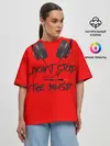 Женская футболка оверсайз / Dont stop the music