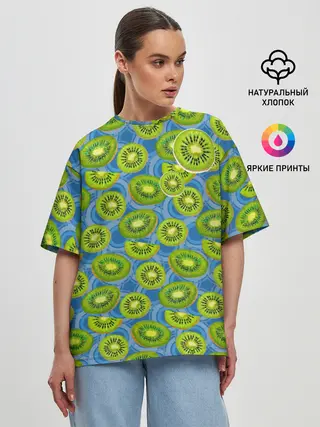 Женская футболка оверсайз / Киви