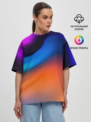 Женская футболка оверсайз / Цветной шум