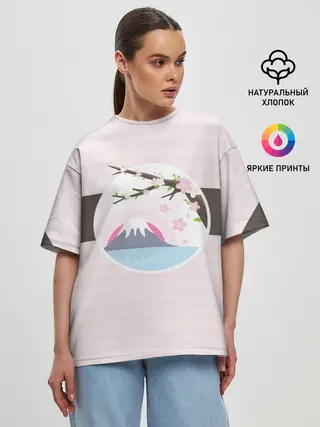 Женская футболка оверсайз / Сакура | Sakura