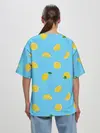 Женская футболка оверсайз / Лимоны на голубом