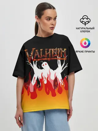 Женская футболка оверсайз / VALHEIM