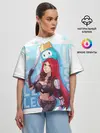 Женская футболка оверсайз / Fall guys x league of legands