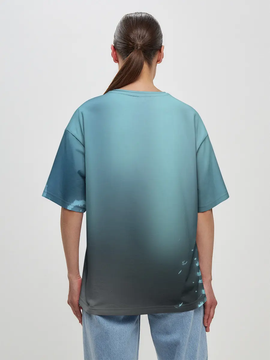 Женская футболка оверсайз / Водяные свечения