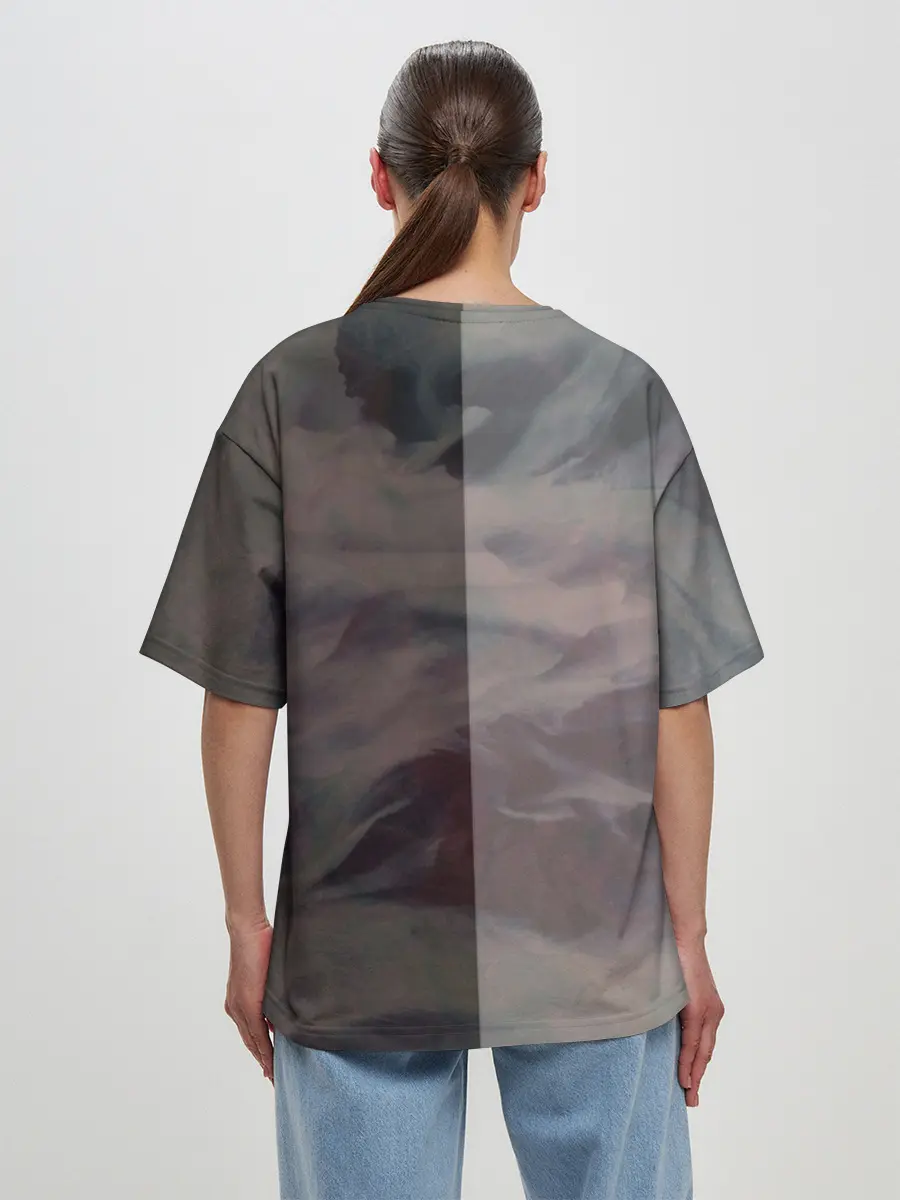 Женская футболка оверсайз / Clubhouse | Клабхаус лого бразги