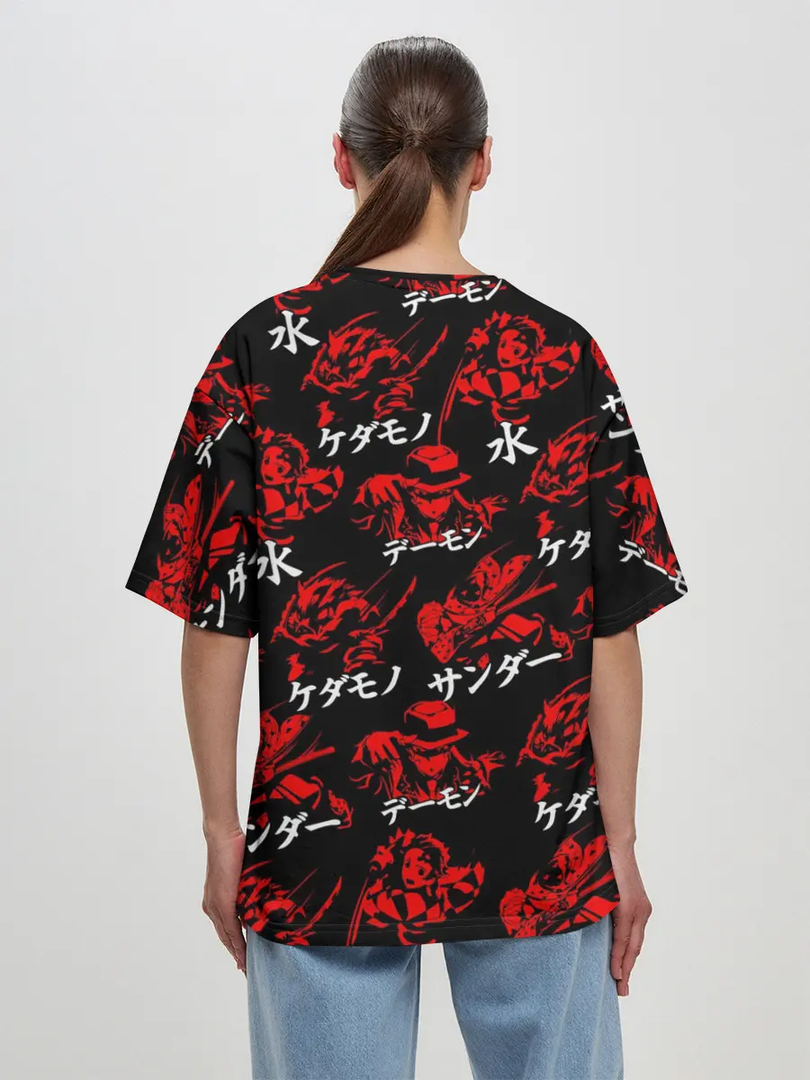 Женская футболка оверсайз / КЛИНОК, РАССЕКАЮЩИЙ ДЕМОНОВ