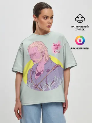 Женская футболка оверсайз / Geralt of Rivia | Ведьмак