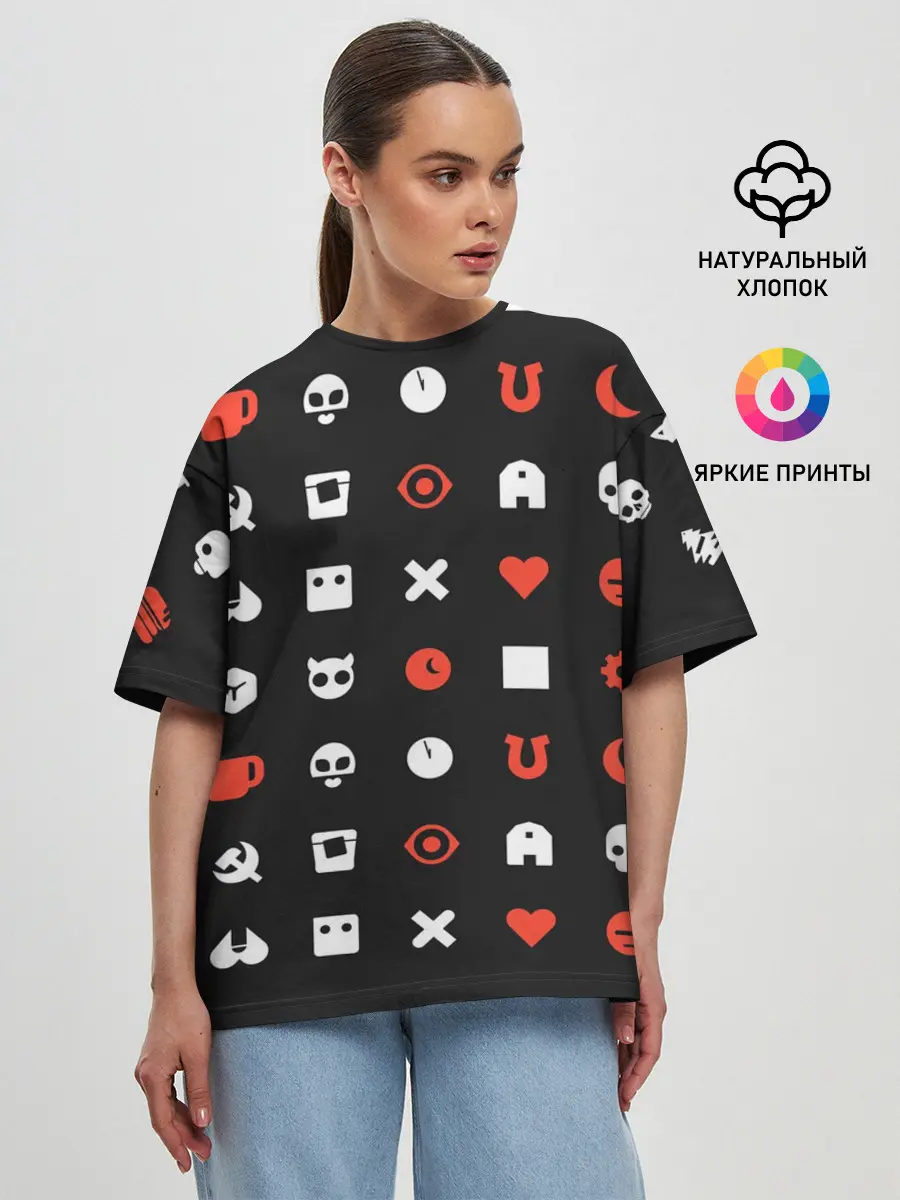Женская футболка оверсайз / Любовь смерть и роботы