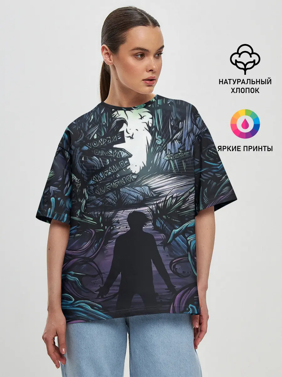 Женская футболка оверсайз / Мистический Лес
