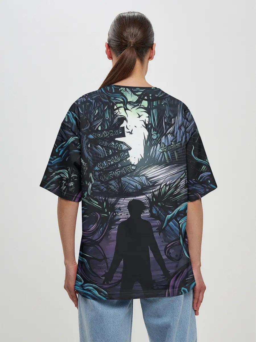 Женская футболка оверсайз / Мистический Лес