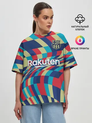 Женская футболка оверсайз / FC Barcelona | La Liga Pre-Match