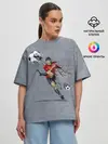 Женская футболка оверсайз / Футбол