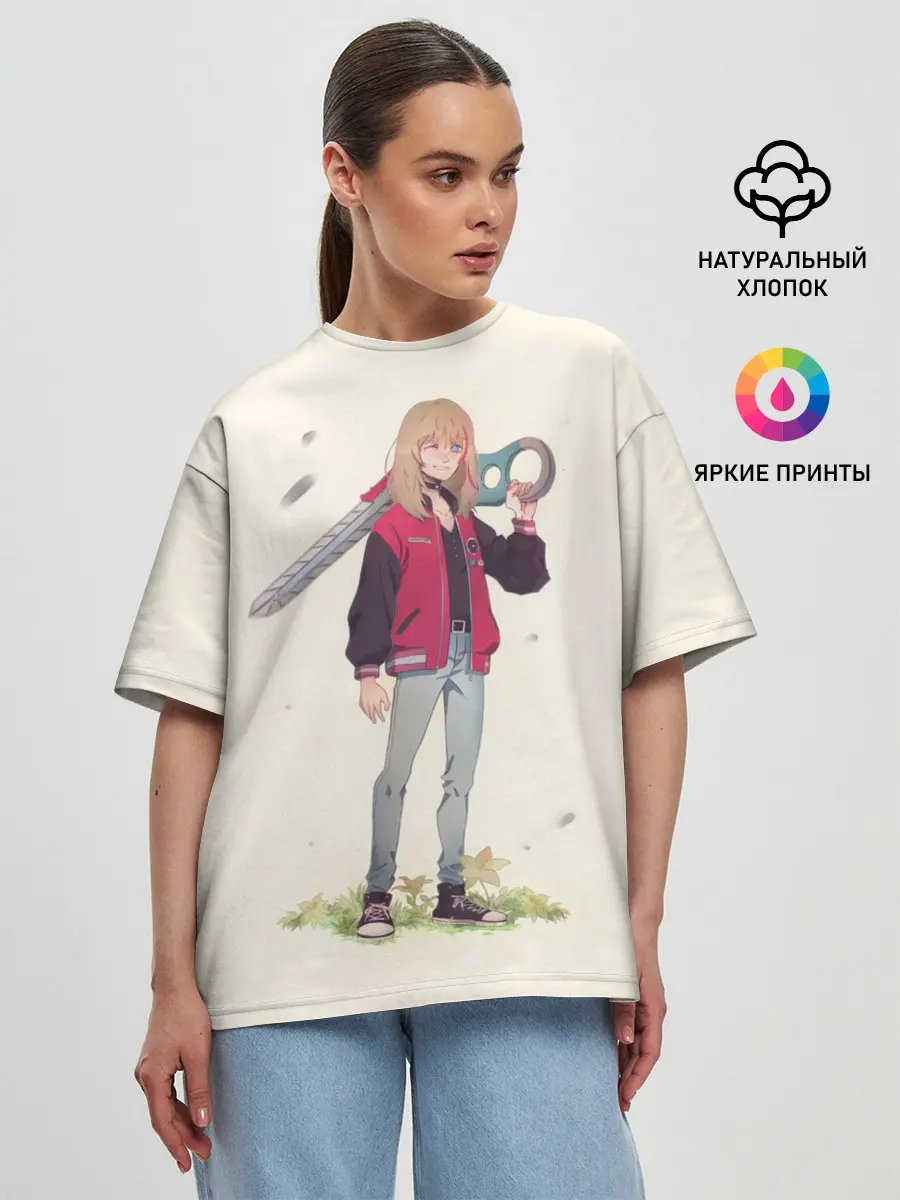 Женская футболка оверсайз / Кавай