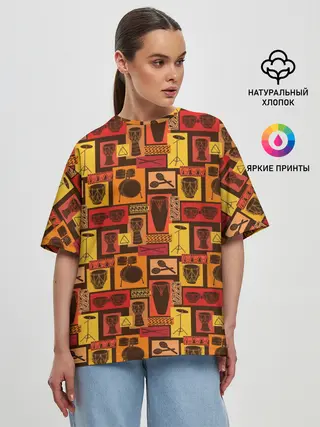 Женская футболка оверсайз / Ударные Инструменты