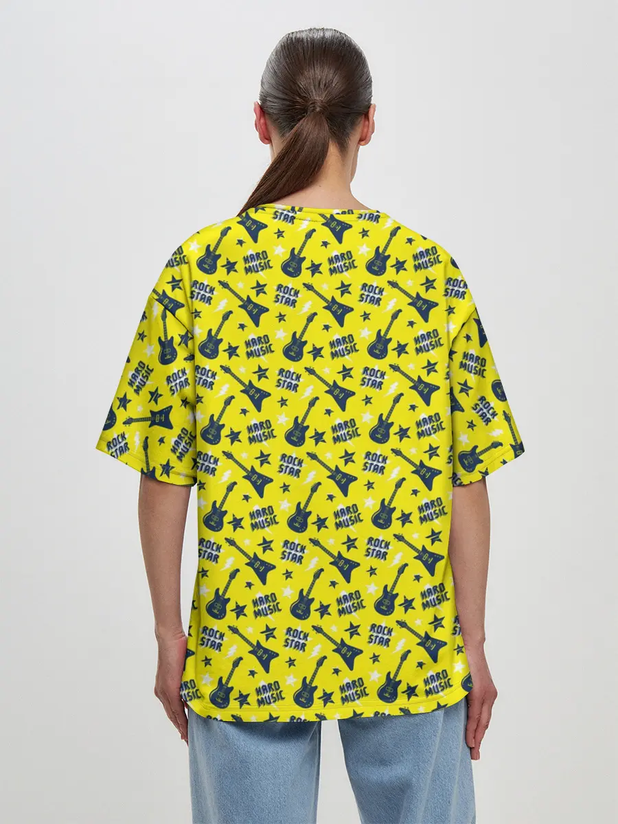 Женская футболка оверсайз / Рок-звезда