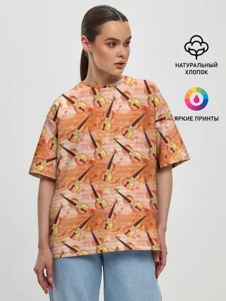 Женская футболка оверсайз / Скрипач