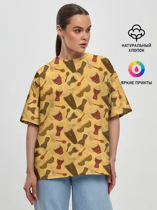 Женская футболка оверсайз / Ударные Инструменты