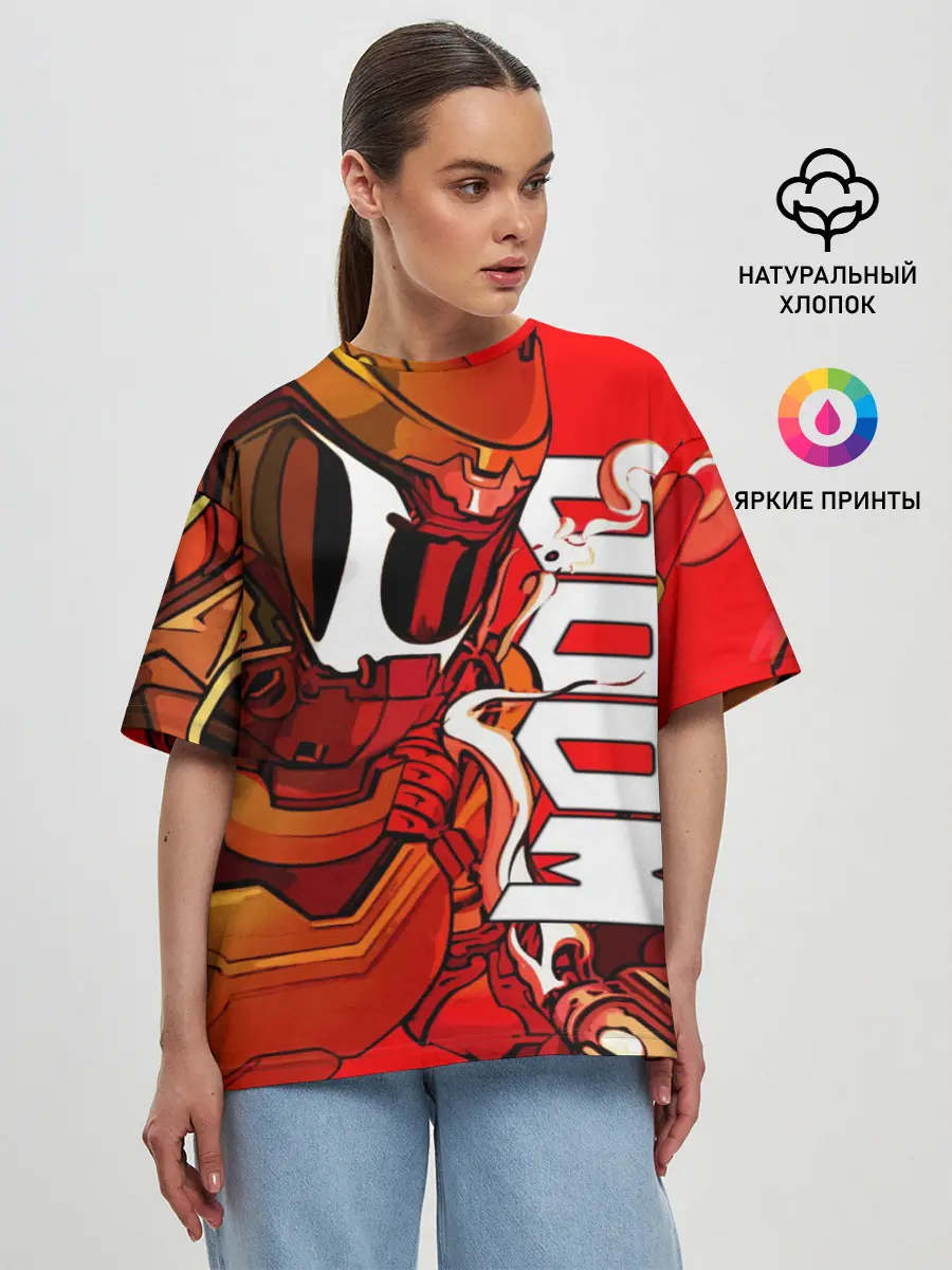 Женская футболка оверсайз / DOOM Eternal