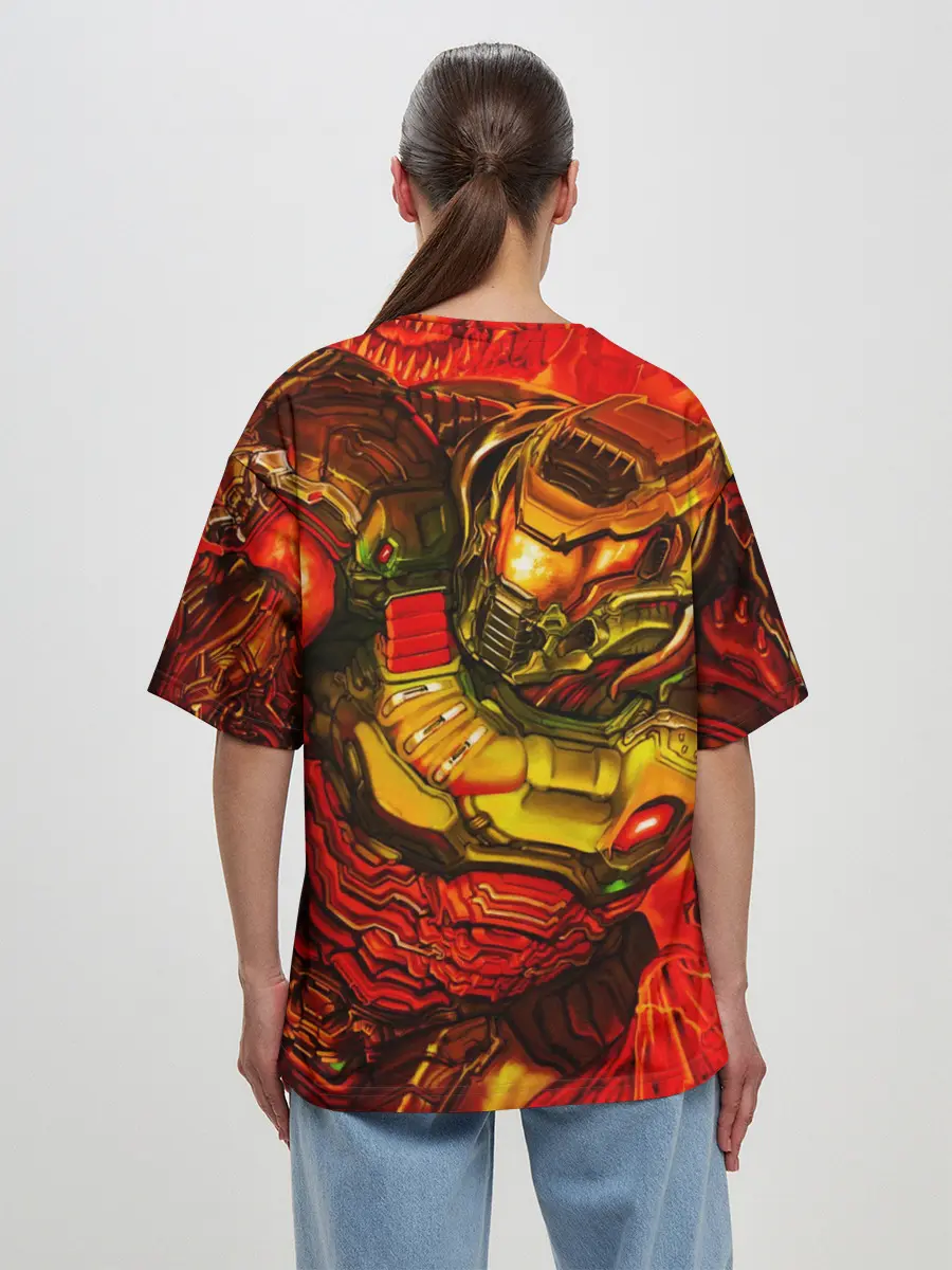 Женская футболка оверсайз / DOOM Eternal