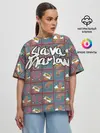 Женская футболка оверсайз / SLAVA MARLOW