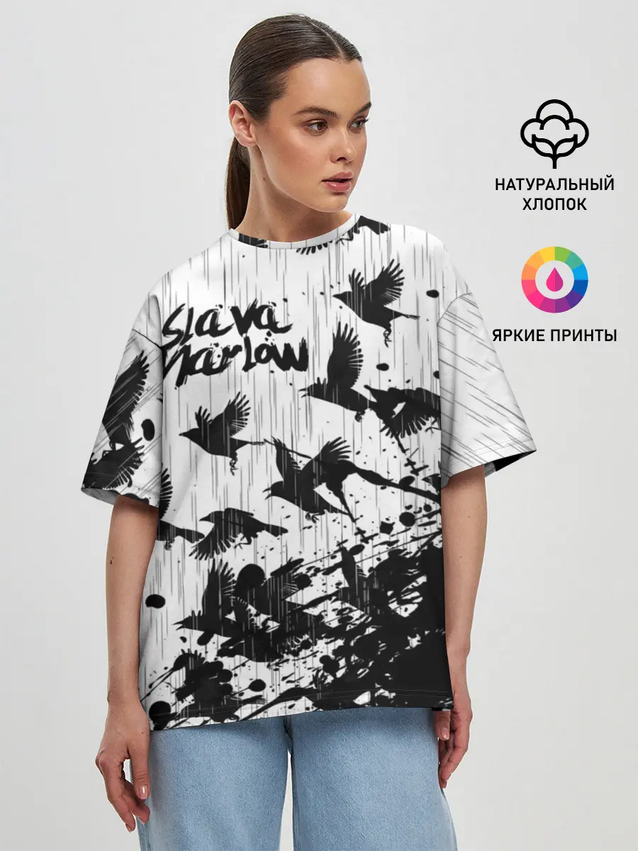 Женская футболка оверсайз / SLAVA MARLOW