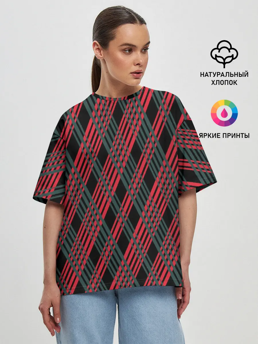 Женская футболка оверсайз / Игральные карты