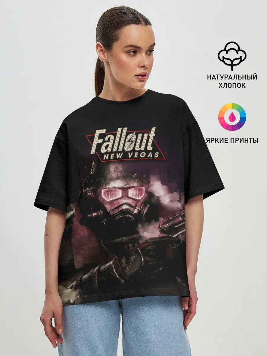 Женская футболка оверсайз / Фаллаут Нью Вегас