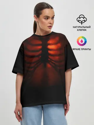 Женская футболка оверсайз / Тепло души