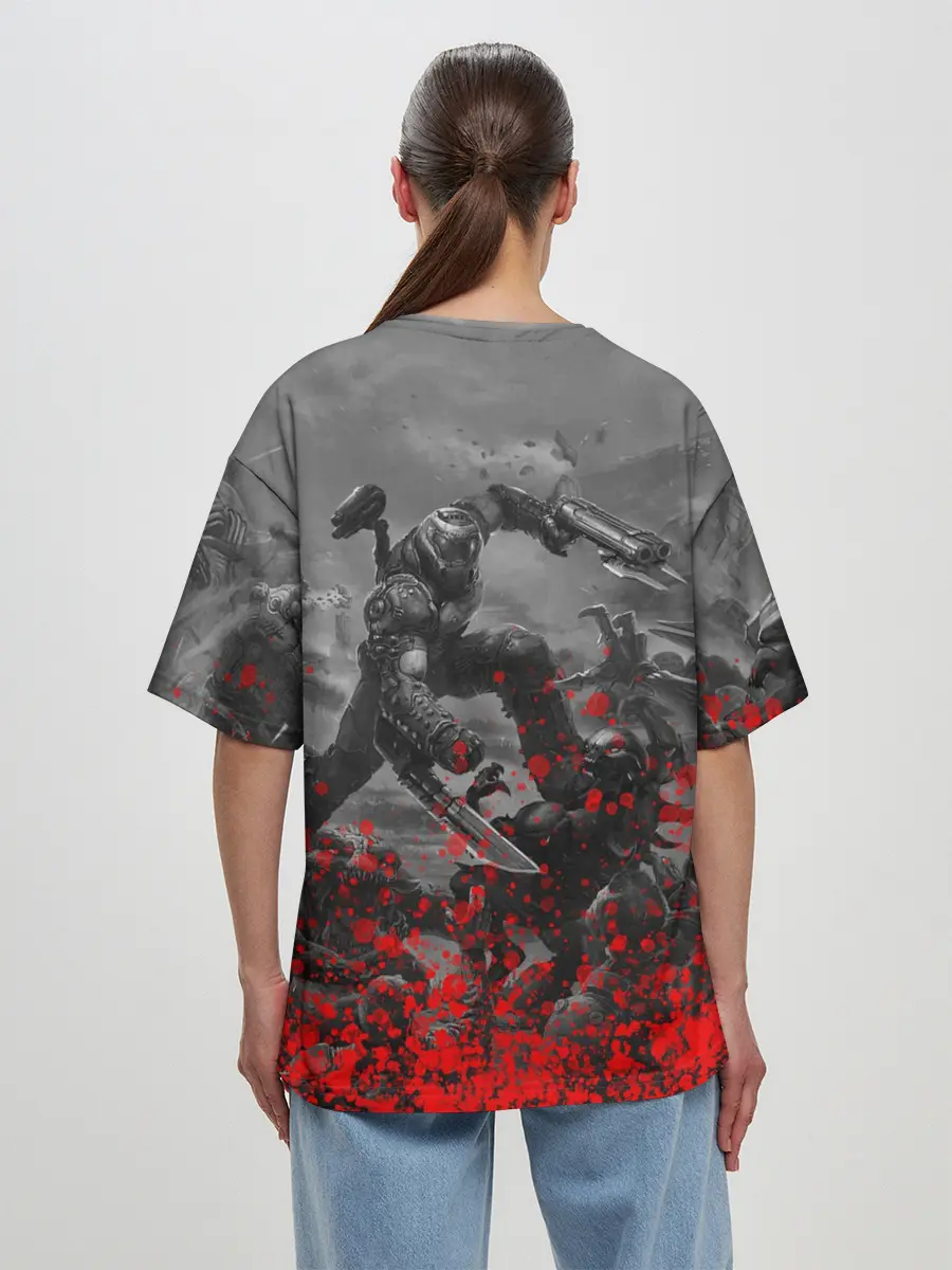 Женская футболка оверсайз / DOOM