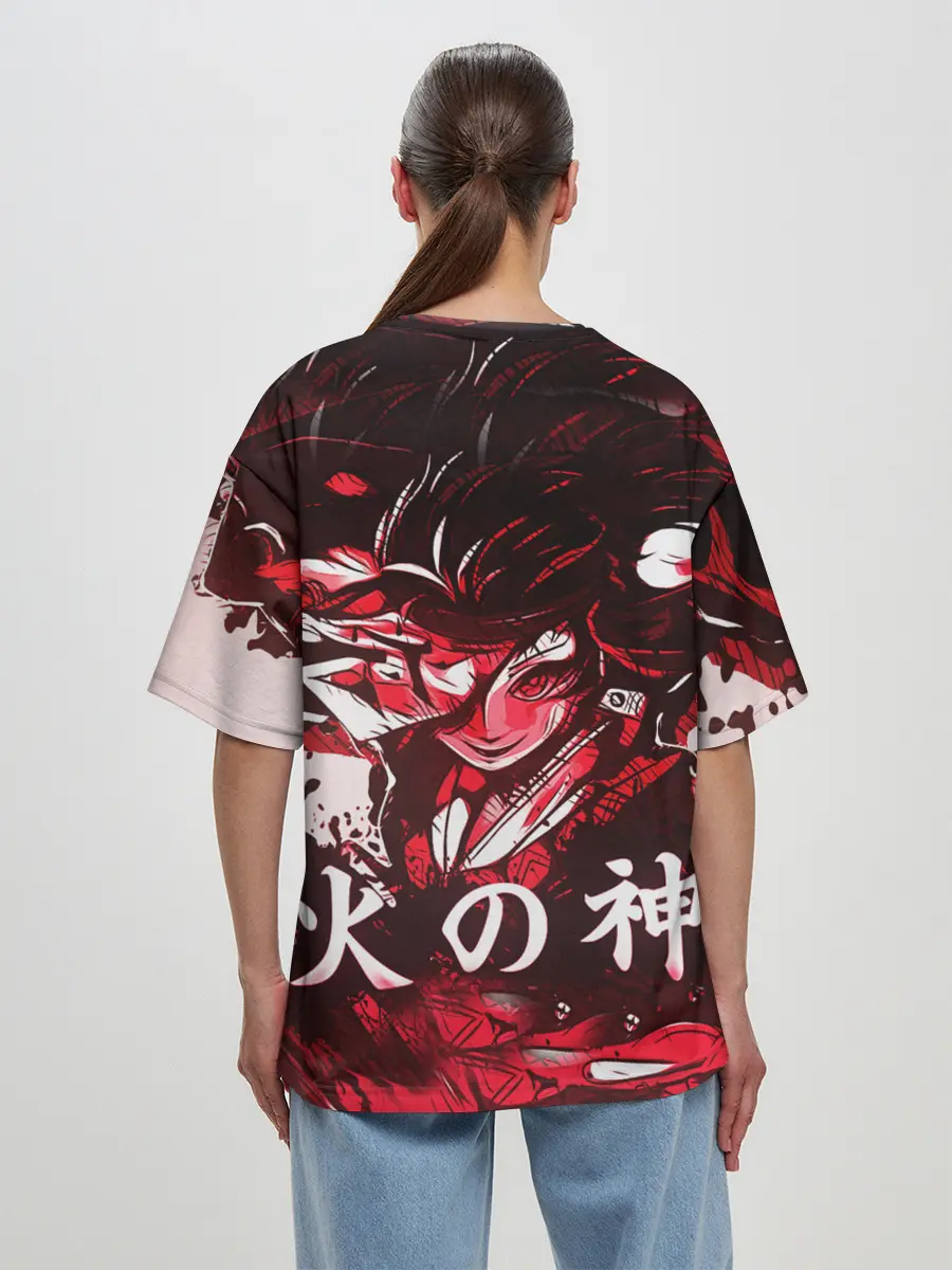 Женская футболка оверсайз / КЛИНОК РАССЕКАЮЩИЙ ДЕМОНОВ