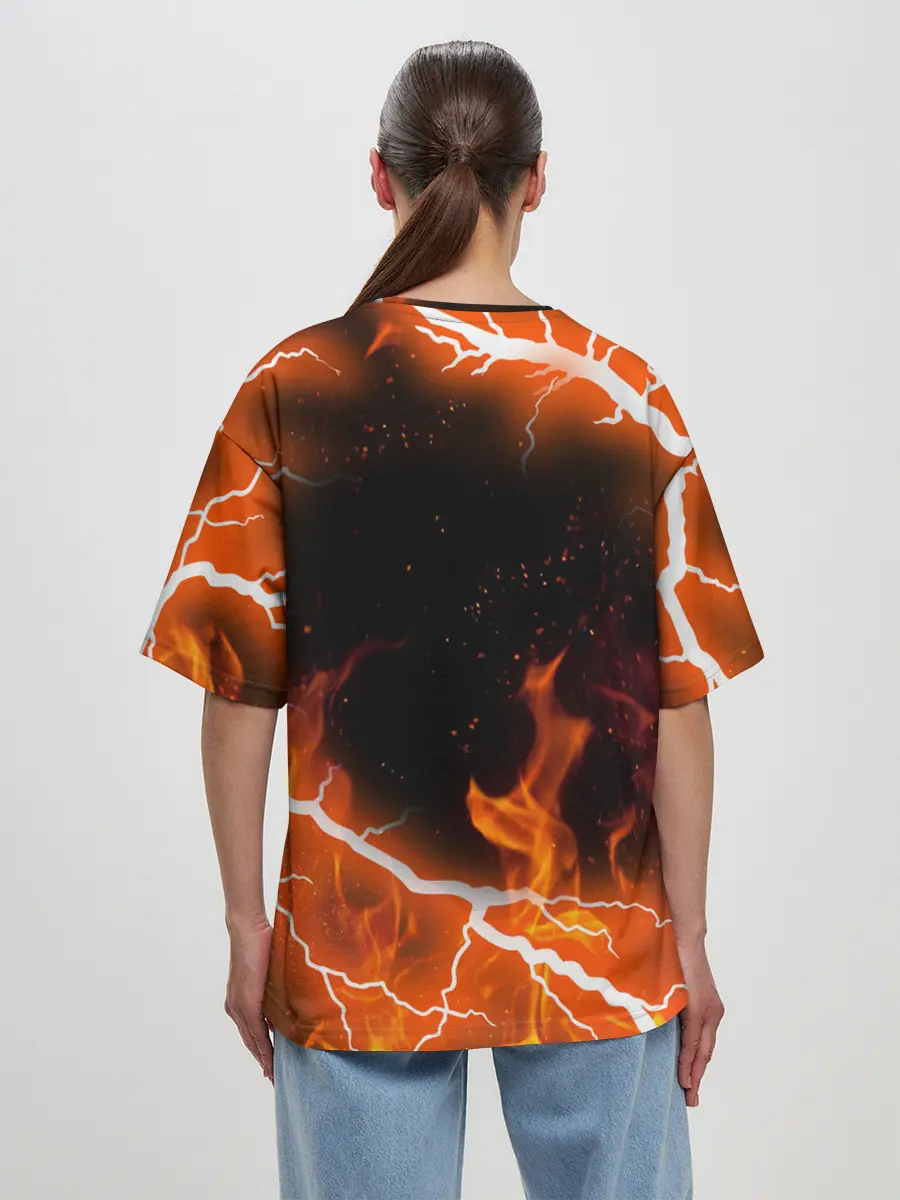 Женская футболка оверсайз / КЛИНОК РАССЕКАЮЩИЙ ДЕМОНОВ