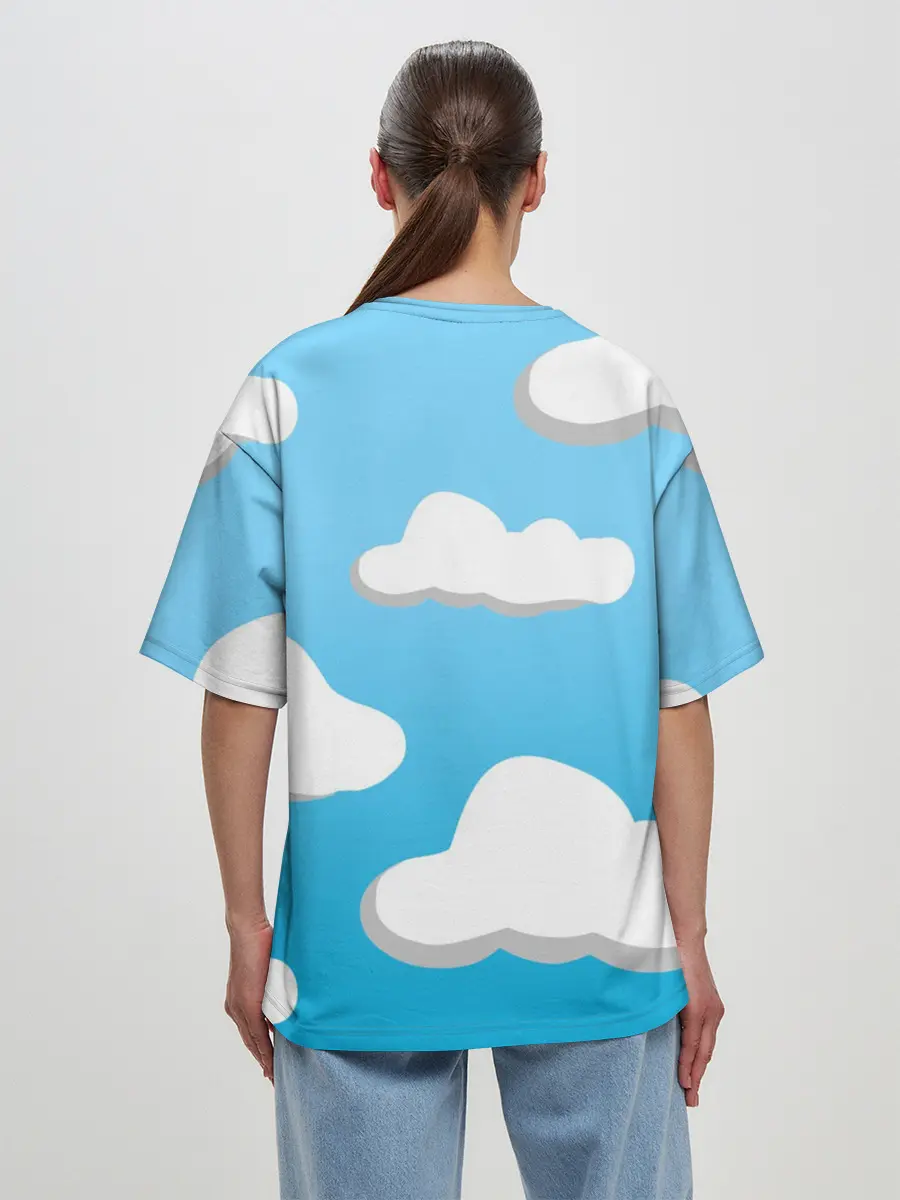 Женская футболка оверсайз / Небо