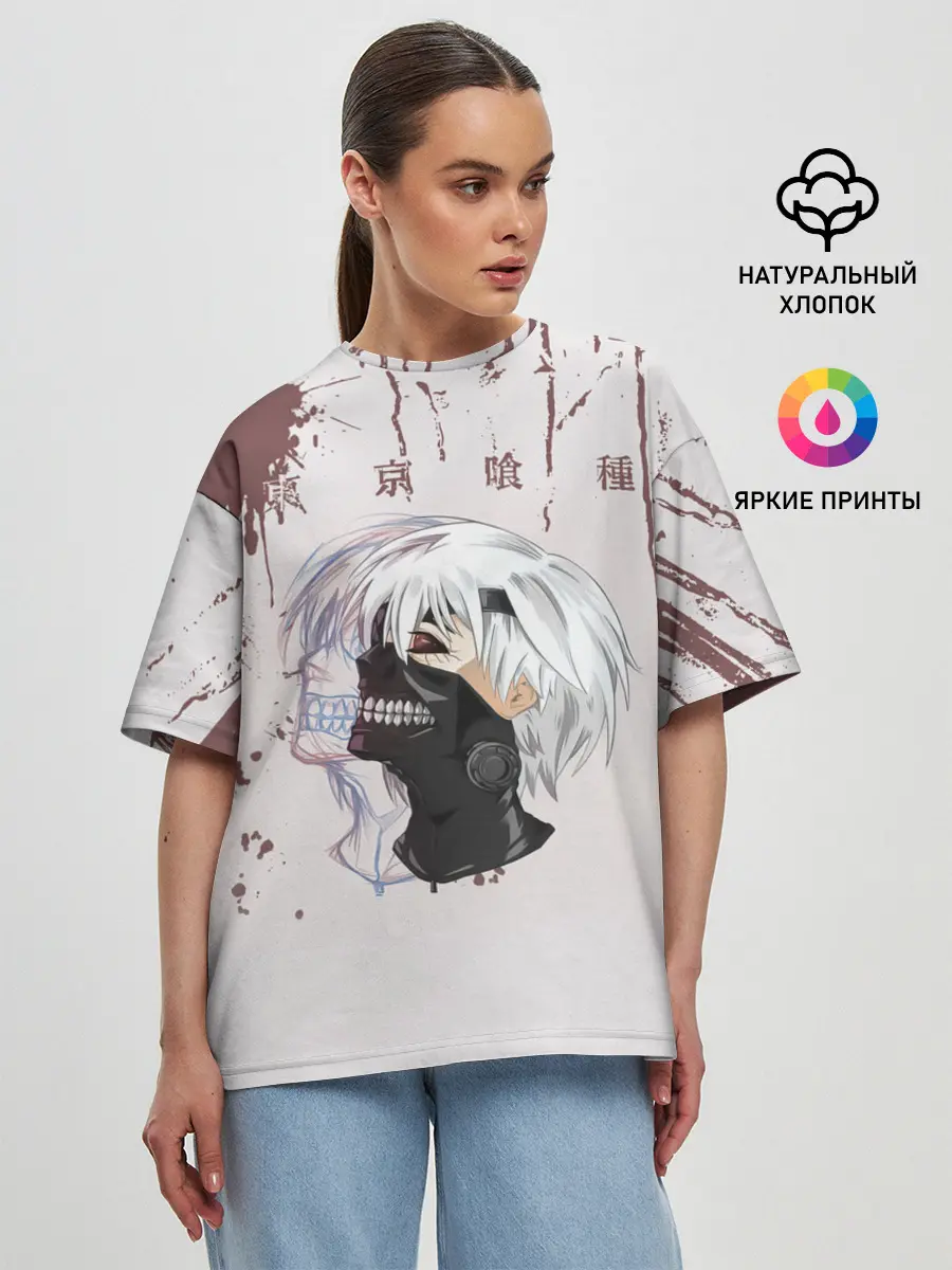 Женская футболка оверсайз / Канеки Кан