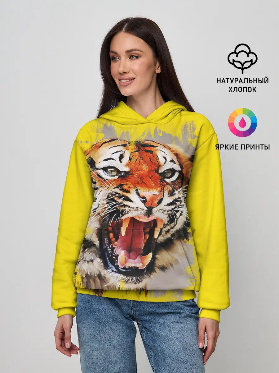 Женское худи / Оскал тигра