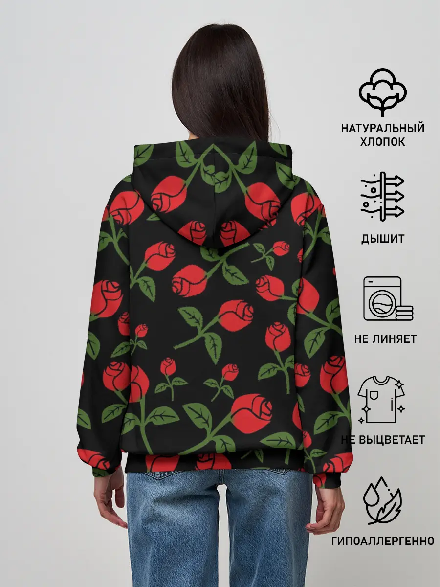 Женское худи / Skull | Roses