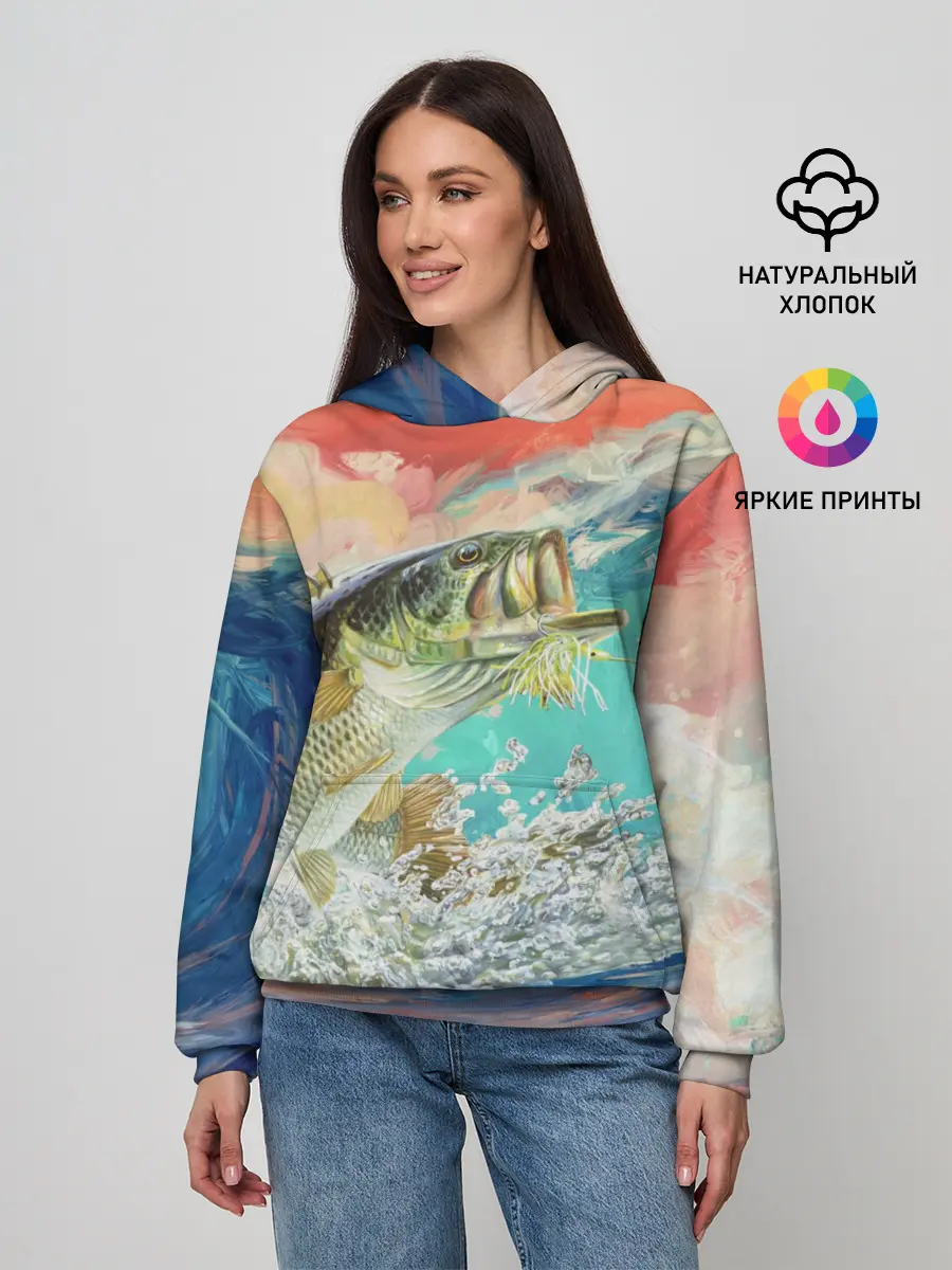 Женское худи / Клёвая Рыбалка