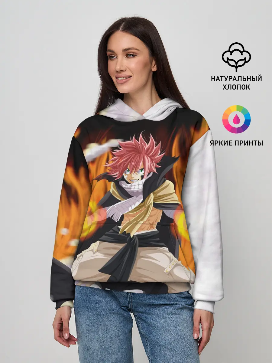 Женское худи / Fairy Tail воинственный Нацу