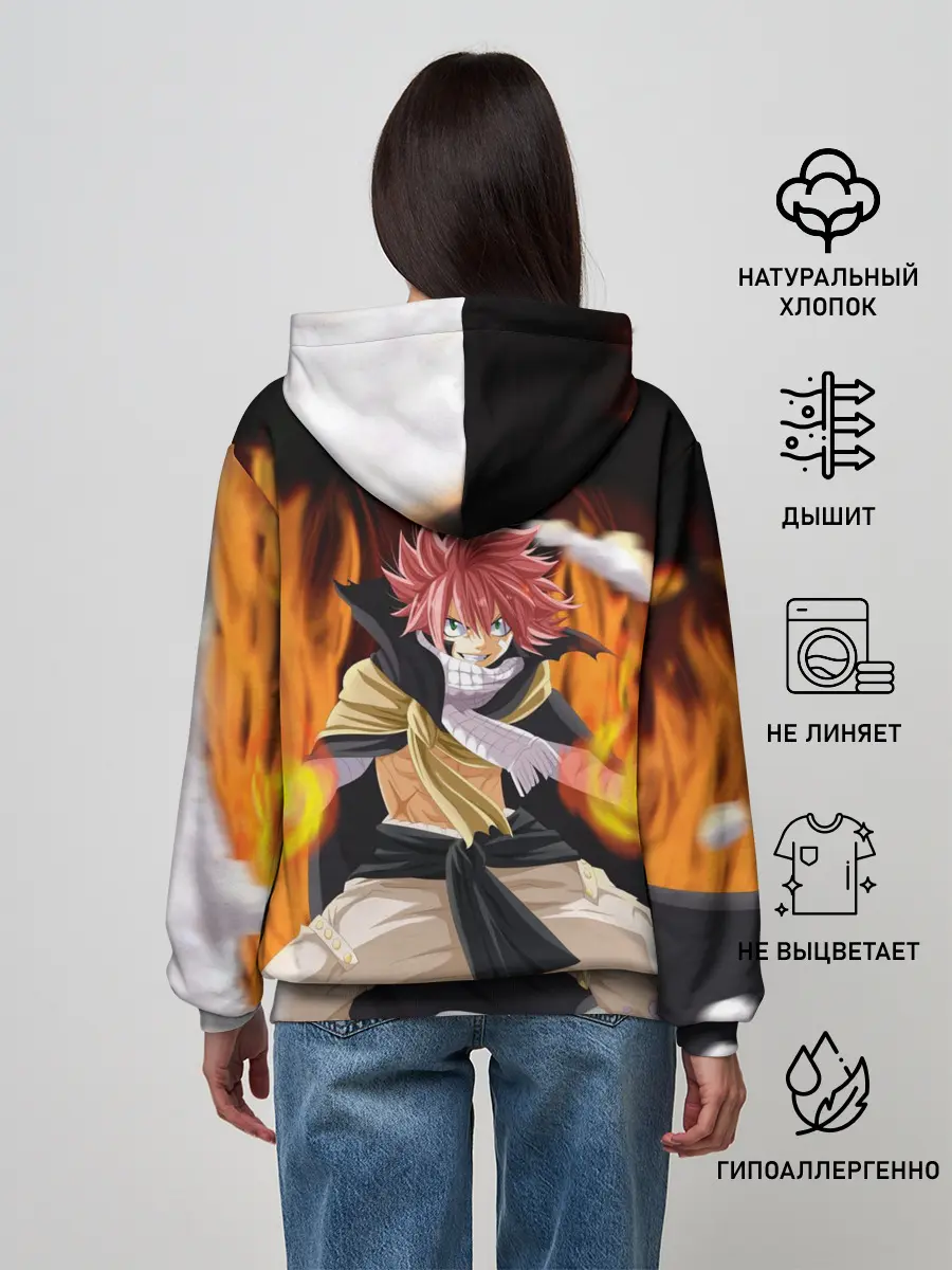 Женское худи / Fairy Tail воинственный Нацу