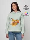 Женское худи / Котенок покемон пикачу арт