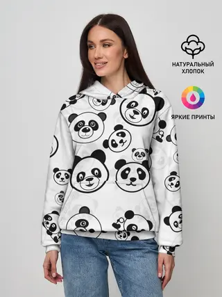 Женское худи / Панды