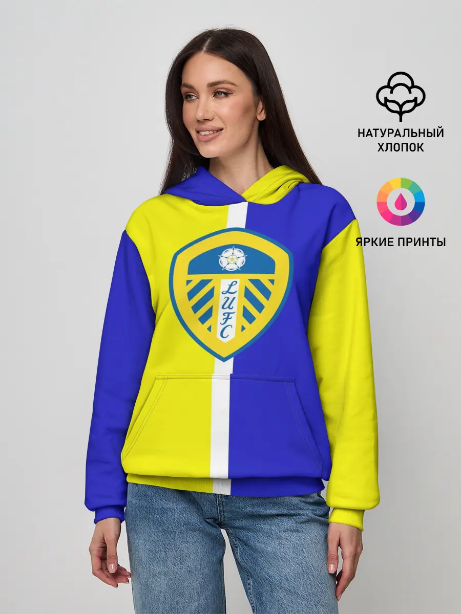 Женское худи / Лидс Юнайтед 3D