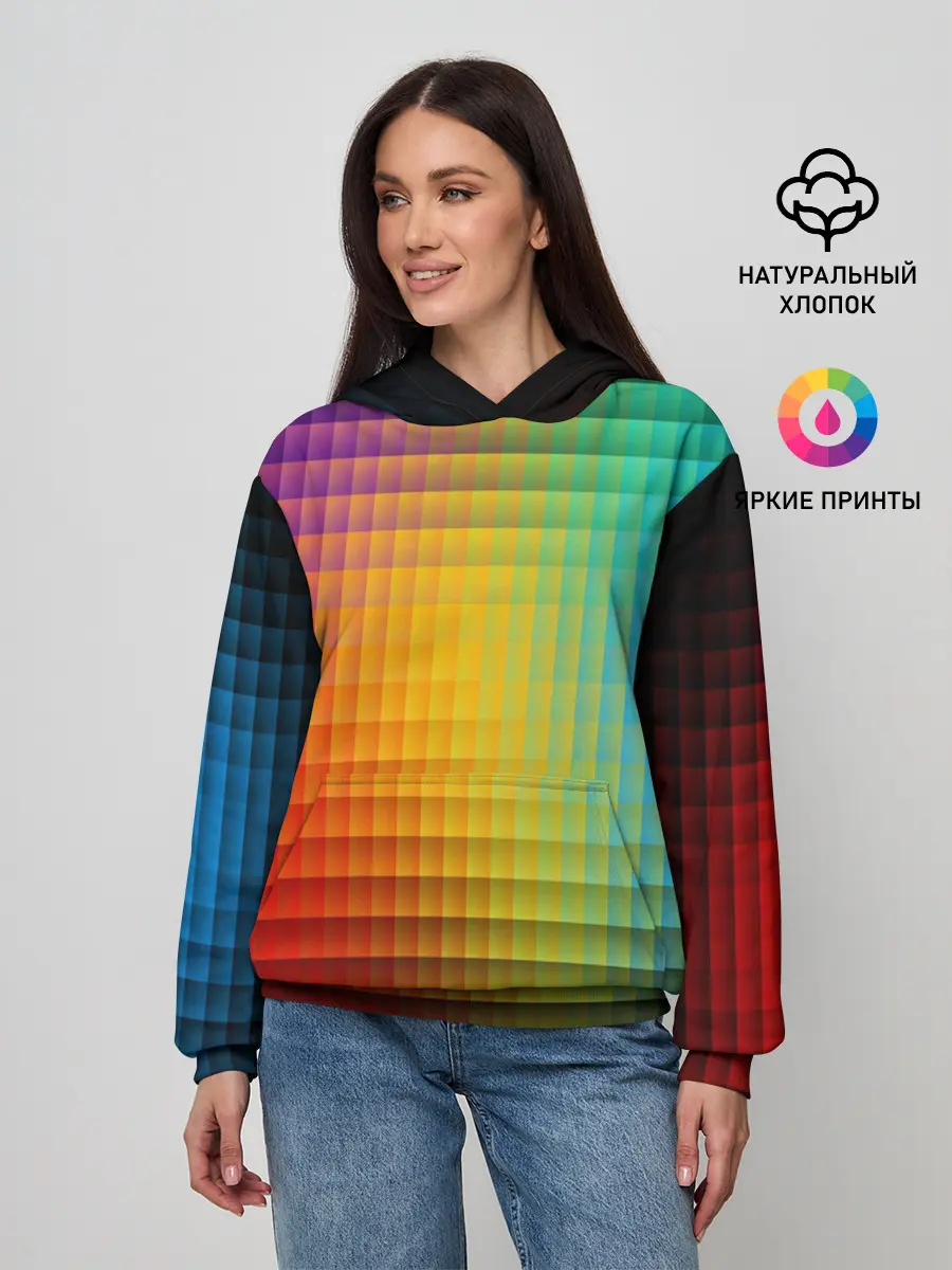 Женское худи / Радужный градиент