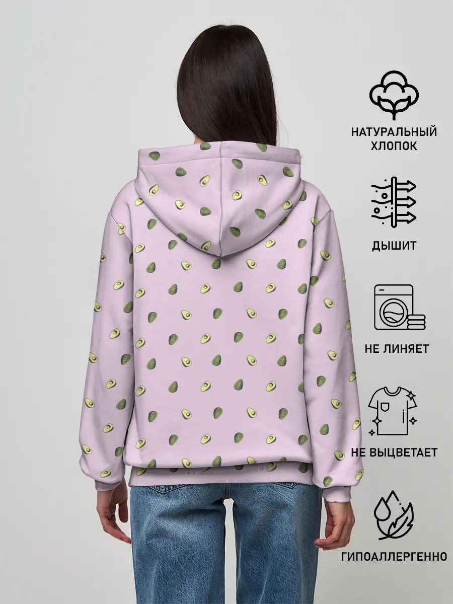 Женское худи / Авокадо Кот