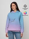 Женское худи / чайки птицы полет градиент