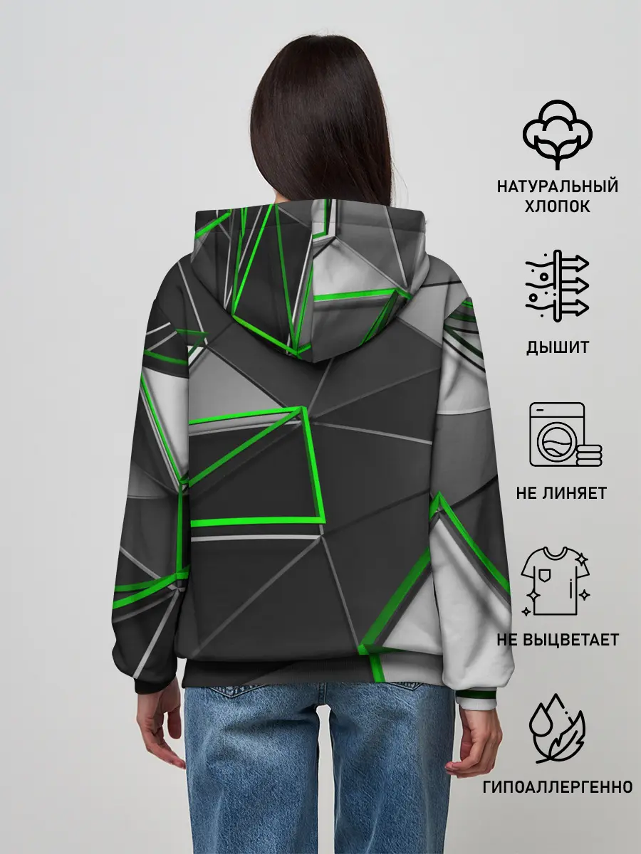 Женское худи / 3D полигон