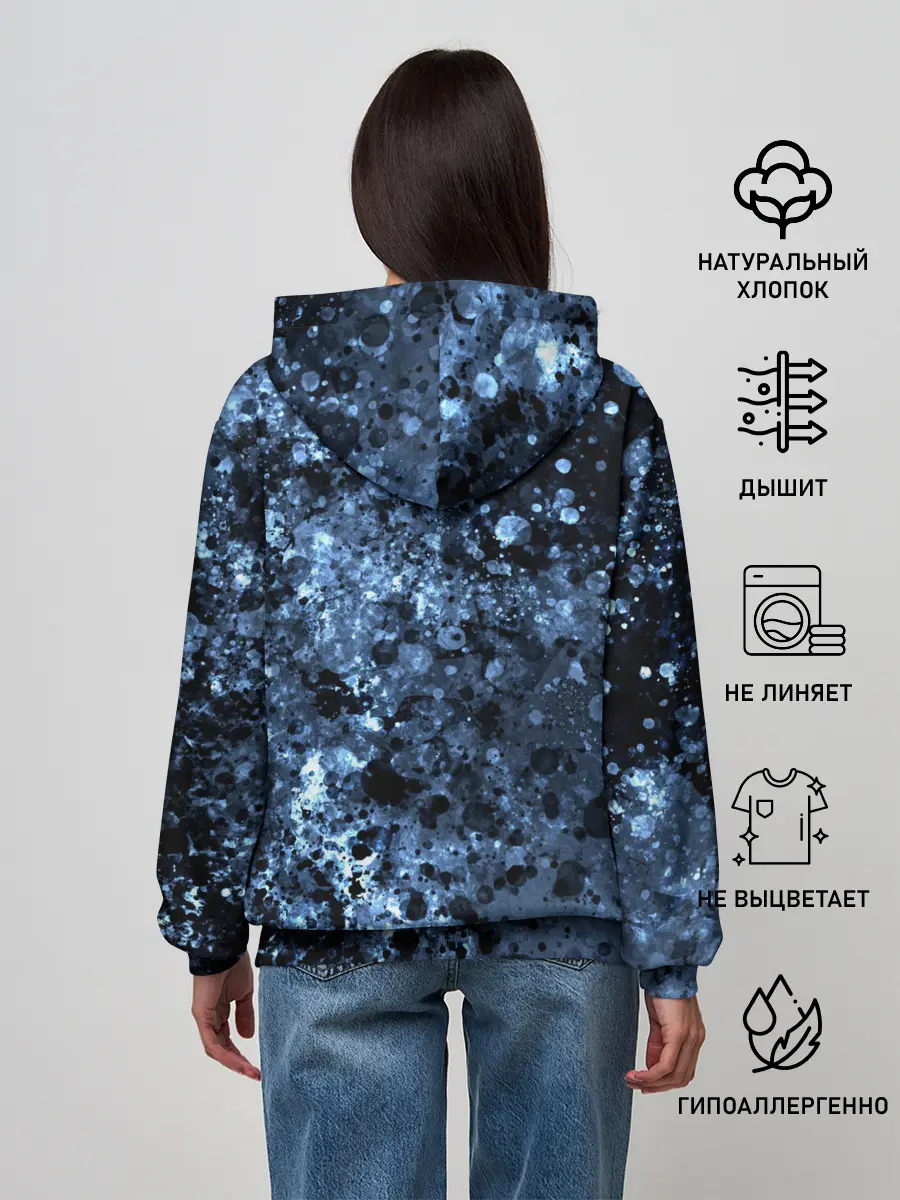 Женское худи / абстракция жидкость